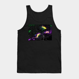 Purple & Green Nebula TARDIS Tank Top